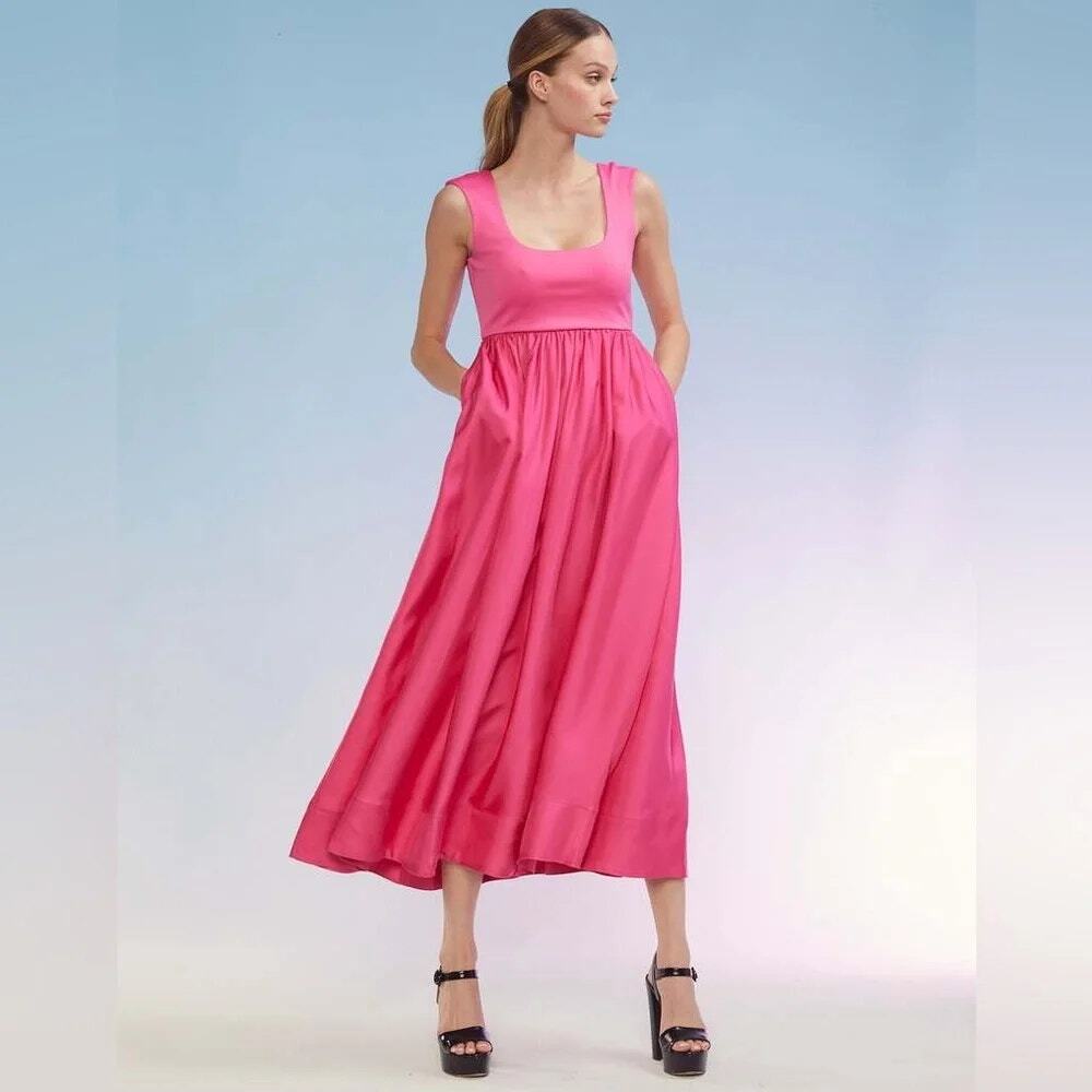 CYNTHIA ROWLEY Isla Hot Pink Maxi Dress Size XS NWT Retail $525